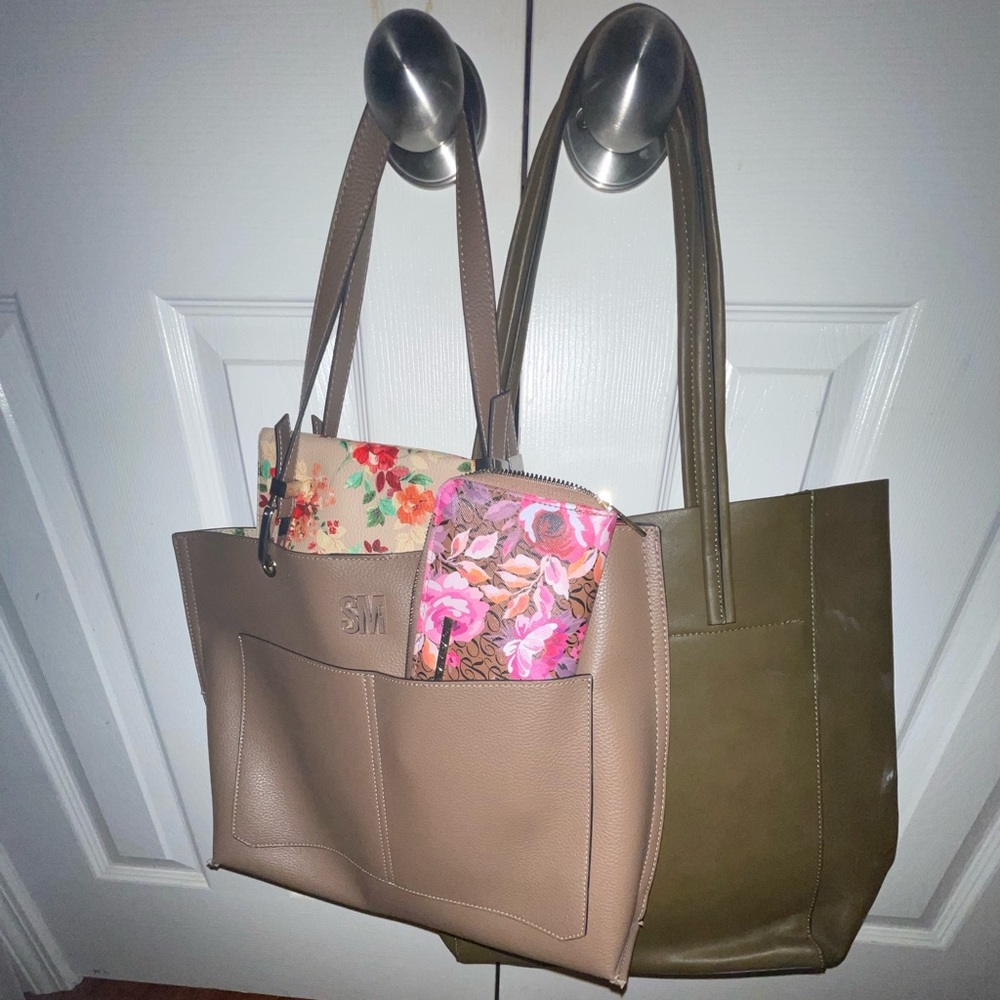 Steve Madden Purse Makeup Bag Wallet and Large purse Bundle